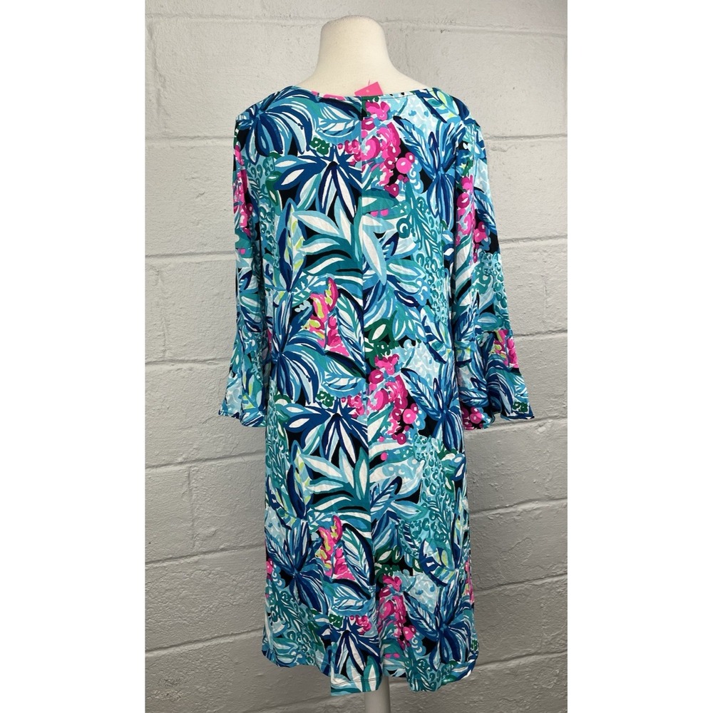 Lilly Pulitzer Ophelia Swing Dress Large Maldives Hype It Up NWT Green Blue - Picture 5 of 11